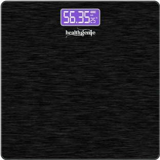 Healthgenie Thick Tempered Glass LCD Display Digital Weighing Scale