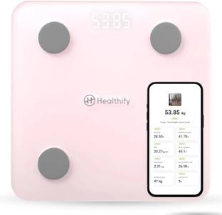Healthifyme Smart Scale | Track 11+ Key Body Metrics | Data Driven Smart Weight Loss Scale Weighing Scale