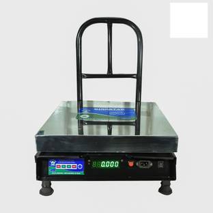 NKCOM Stainless Steel Kitchen Scale Cap.200Kg Acc.20g Min.400g Pan Size 16X16 Inches Weighing Scale
