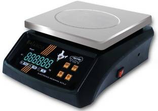 COHEL 30Kg Counter Rechargeable Weight Machine with Stainless Steel Top for Shop, Home Weighing Scale