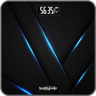 Healthgenie Digital Weight Machine Thick Tempered Glass LCD Display 2+1 Yr extended Warranty Weighing Scale
