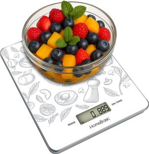 HOMEBASIC Portable Digital Kitchen Weighing Scale 5kg | LCD, Tare, Touch Button Weighing Scale