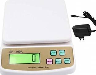 laxmi gold SF-400A Portable Digital Electronic Weight Scale with Adaptor (White) Weighing Scale