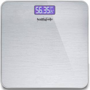 Healthgenie Thick Tempered Glass LCD Display Digital Weighing Scale