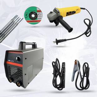Hillgrove HGCM544M1 271Amp With 100MM Wheel Diameter Angle Grinder&5 PcsWelding Rod Inverter Welding Machine