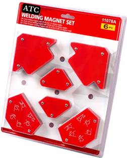 ATC 6 Pcs Welding Magnets Set, Magnetic Welder Holder Strong Magnetic for Inverter Welding Machine