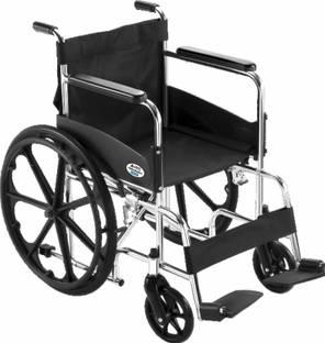 VMS VWE-1016 Pneumatic Wheel Regular Foldable Wheelchair with Safety Belt Manual Wheelchair