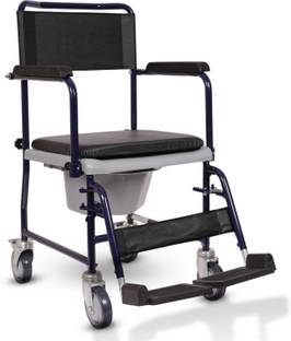 Vermeiren 139 Commode Chair, Easy-to-Clean, Sturdy Frame, Upto120Kg Weight Capacity Manual Wheelchair