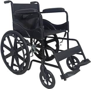 TR Foldable Wheelchair for Old People and Patient with Adjustable Seat Belt Manual Wheelchair