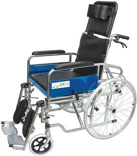 Entros KL608GCJ Recliner with Commode Use, Ideal For Old People & Handicaps Manual Wheelchair
