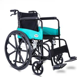 TryFit TF810BP, Wheelchair With Attandent Brake, Lightweight, Foldable Manual Wheelchair