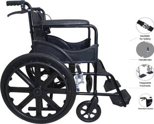 TR Foldable Wheelchair with dual Brake Manual Wheelchair