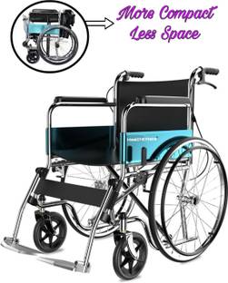 HealthEmate Fighter C Karma Foldable Steel Finish Manual Wheelchair