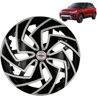 PRIGAN Spider Silver Black 16 Inch For Brezza Wheel Cover For Maruti Universal For Car