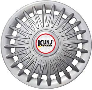 Kunj Autotech 13 Inch Wheel Cover Silver Color Rush Wheel Cover For Universal For Car Universal For Car