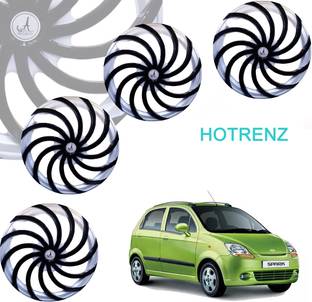 HOTRENZ CAR WHEEL CAP/ WHEEL COVER SNAKE-B DEGINE "SILVER_BLACK_COLOUR" 13 INCH Wheel Cover For Chevrolet Spark, Indica, Eeco, Alto K10, Esteem, i10, Accent, Zen Estilo, Wagon R LXI, A-Star