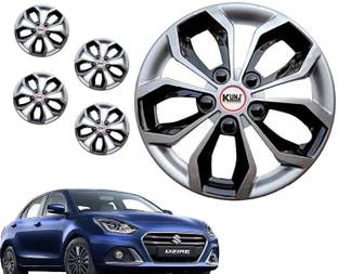 Kunj Autotech 14 Inch Wheel Cap Cover for Dzire Silver Black Wheel Cover For Maruti Swift Dzire