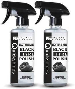 Quickshines Extreme Black Tyre Polish (Pack of 2, 500ml Each) 1000 ml Wheel Tire Cleaner