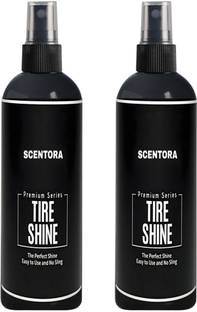 Shineshake Tire Shine Polish with foam applicator pad for Cars & Bikes, Original Back 200 ml Wheel Tire Cleaner
