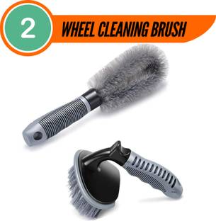 SRPHERE SRM-214- Car Cleaner Car Wash Tool Tire Brush Wheel Brush Hub Steel Ring 150 g Wheel Tire Cleaner