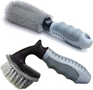 carfrill Steel Alloy Wheel Cleaning Brush | Rim Brush + Tire Brush Cleaner for Vehicle 200 g Wheel Tire Cleaner