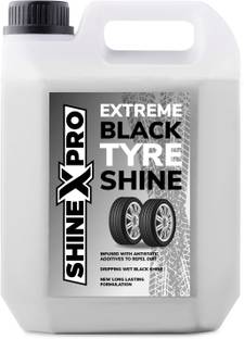 ShineXPro Bike & Car Tyre Polish - Long Lasting, Repels Dirt, Wet Black Shine, Non-Greasy 2700 ml Wheel Tire Cleaner