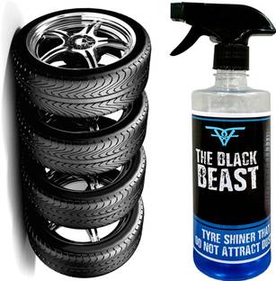 THE BLACK BEAST Tyre Shiner For All Cars & BIkes 400 ml Wheel Tire Cleaner