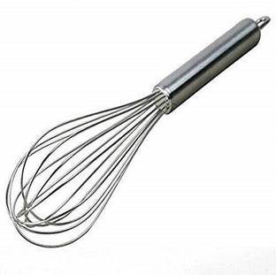 MORIVYA Egg Whisker with Pipe Handle Steel, Stainless Steel Balloon Whisk