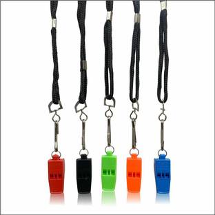 COUGAR WHISTLE WITH LANYARD (Pack of 5) Whistle for Football Sports Lifeguards Pealess Whistle