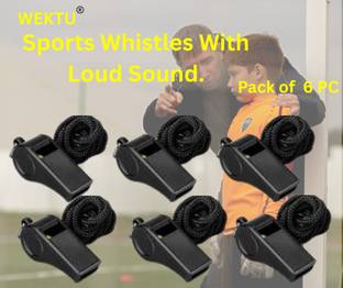 WEKTU Sports Whistle Coach Whistle/With pea/With Lanyard/120Db/6PC21 Pea Whistle
