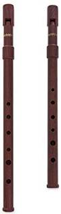 Woodi Set of 2 Irish Whistle Wood Grain Key of C & Key of D Tin Whistle Penny Whistle Squeeze Whistle