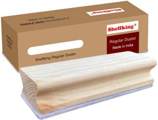 ShelfKing Regular Non-Magnetic Non Magnetic Wooden Duster For Whiteboard & Greenboard, Pack Of 1 Dusters