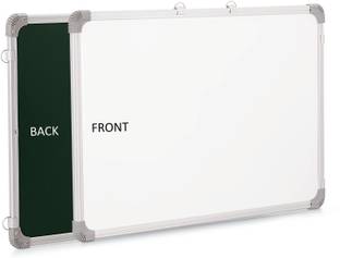 Flipkart SmartBuy Non Magnetic 1.5x2 Ft. Double Sided Whiteboard | Front Dry Erase Marker & Reverse Chalk Board | Glossy Surface |Robust Aluminum Frame|(45x60 cms) Whiteboards