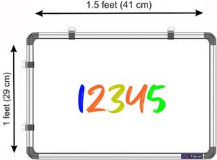 Viprax Non Magnetic Slate 1X1.5 Feet Double-Sided Writing Whiteboard & Chalkboard White board