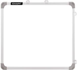 Eduway Non Magnetic 4x4 Feet Double-Sided Whiteboard and Chalkboard with Sliding Hanging Clips Whiteboards