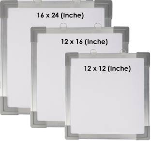 Maruti Non Magnetic White Board & Back Side Green Board 1 Marker 1 Duster 1 Chalk Box (16 x 24) In 1.5x2_(F) Feet Whiteboards and Duster Combos