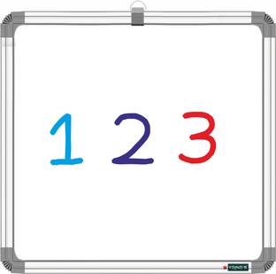 ShelfKing Non Magnetic 1X1 Feet Double Sided Whiteboard & Chalk Board, Pack Of 1 Whiteboards