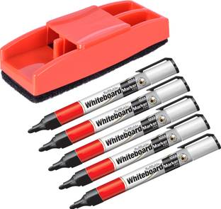 Eduway Non Magnetic Non Magnetic Premium Non Magnetic Plastic White Board Duster With 5 Marker Dusters