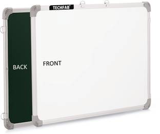 Techfab Regular Regular Whiteboard 2X2 ft. One Side White Marker and Back Side Chalk Board Surface Whiteboards