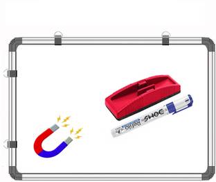 Viprax Magnetic 1.5x2 Feet(45 X 60 cm) White Board With 1 Marker & 1 Duster for Office, Home & School Whiteboards and Duster Combos