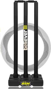 BSM HARD PLASTIC NEON BELIEVER CRICFREAK STUMP SET WITH CLEAR BAG