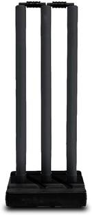 Quickfit 32 Inch Plastic Stump Set, Plastic Wickets, Cricket Stump (Black)