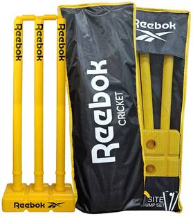 Reebok Cricket Stump Set with Heavy Base, Bails & Premium Cover
