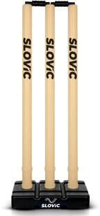 SLOVIC Cricket Wickets & Stumps With Stand | Easy-to-Set-Up for Quick Play