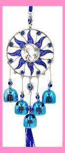 BZILO Evil Eye Sun Moon Face Wind Chimes Decorative for Home Design May vary G23 Polyresin Windchime