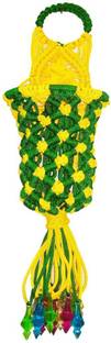 PUSHPA CREATION Macrame Basket Nylon Windchime