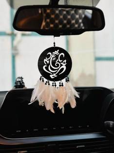 CrystalCraft Ganesha Dream Catcher Car Hanging Ornament | Dream Catcher for Positive Energy | Feather, Plastic Dream Catcher