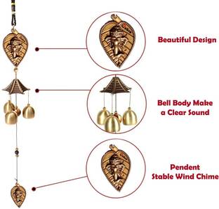 Pseudo Windchimes for Balcony Bedroom with Good Sound Vastu Garden Decor wind chime Brass Windchime