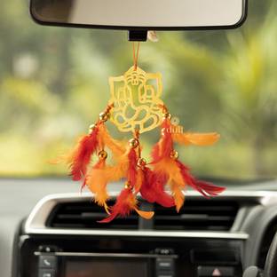 DULI Dream catcher Ganesha Car Hanging Wall Hanging for Balcony Diwali Festive Decor Decorative Showpiece  -  32 cm