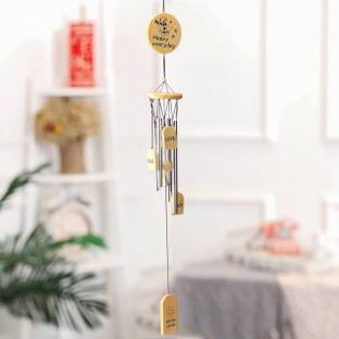 yogi "Happy Everyday Wooden Wind Chime – Love, Peace & Joy Vibes" Aluminium, Wood Windchime